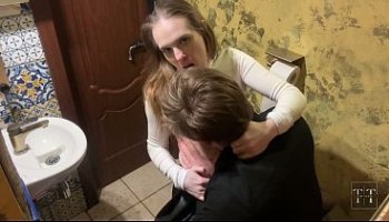Gave a Blowjob in the Toilet. 4K HD Tim Team