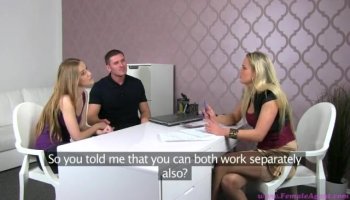 Pretty chick performs titsjob as well as blowjob